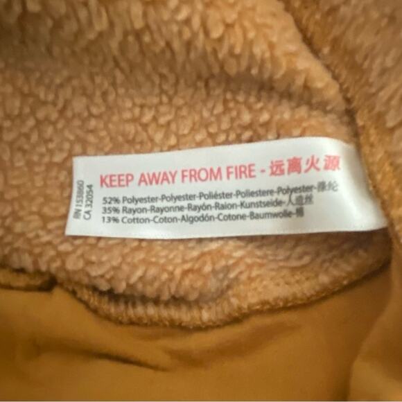 Free People Cognac Kelly Fleece Raw Hem Pull On Shorts, Size Medium - Picture 5 of 6